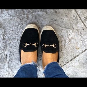 Black Wild Diva Espadrille Mules